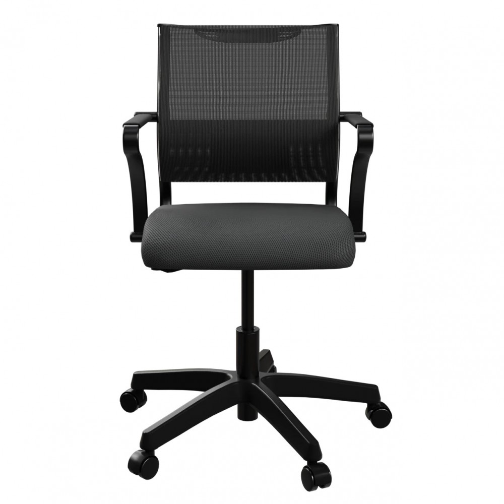 Ergonomische Vergaderstoel Met Metalen Frame En 4 Wielen