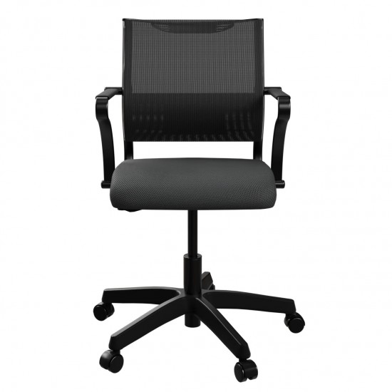 Ergonomische Vergaderstoel Met Metalen Frame En 4 Wielen