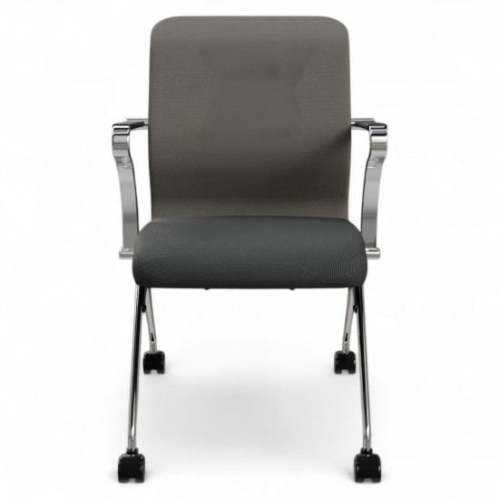 Ergonomische Vergaderstoel Met Metalen Frame En 4 Wielen