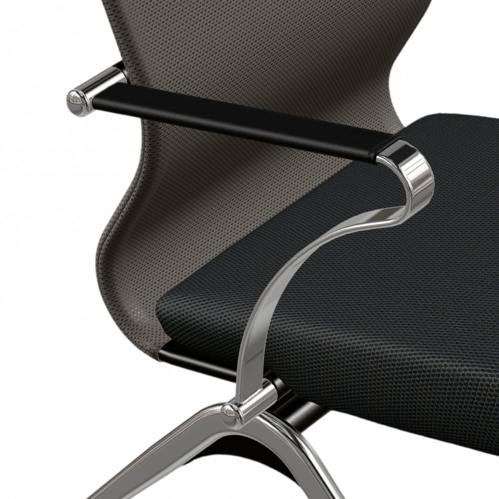 Ergonomische Vergaderstoel Met Metalen Frame En 4 Wielen