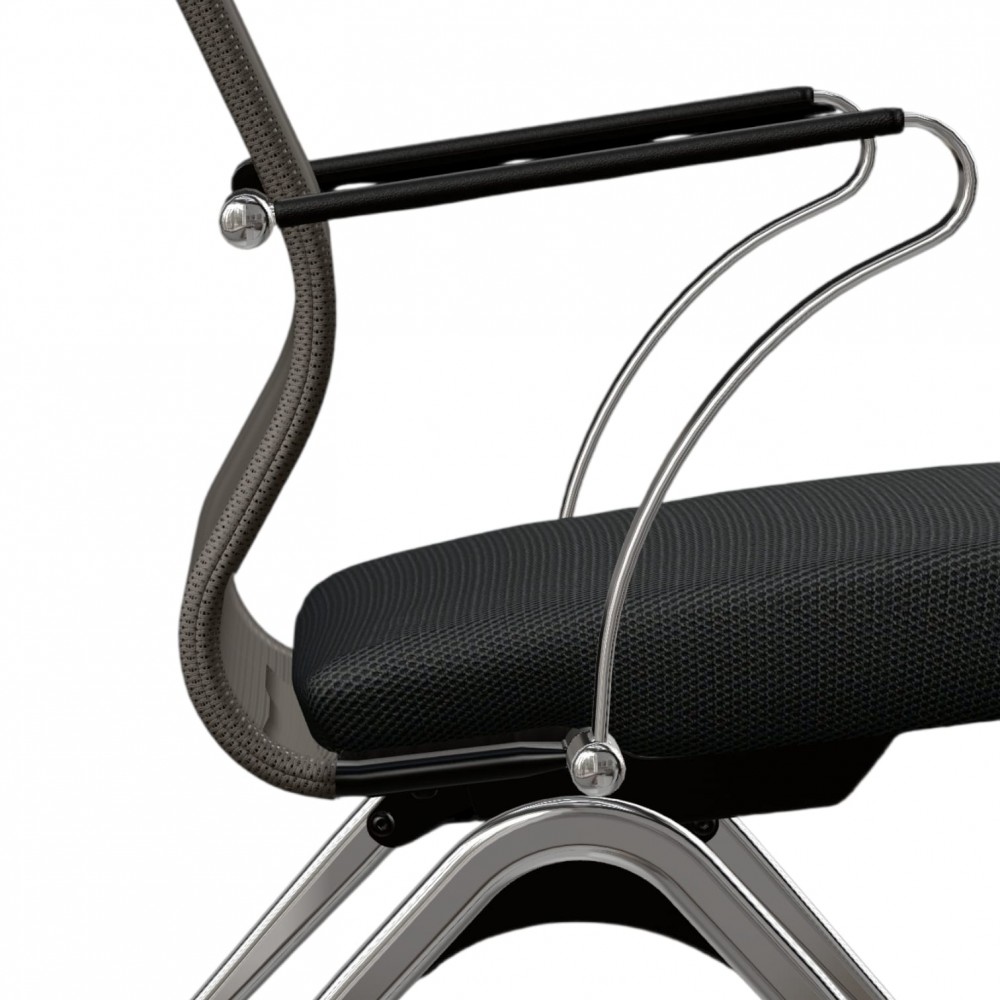 Ergonomische Vergaderstoel Met Metalen Frame En 4 Wielen