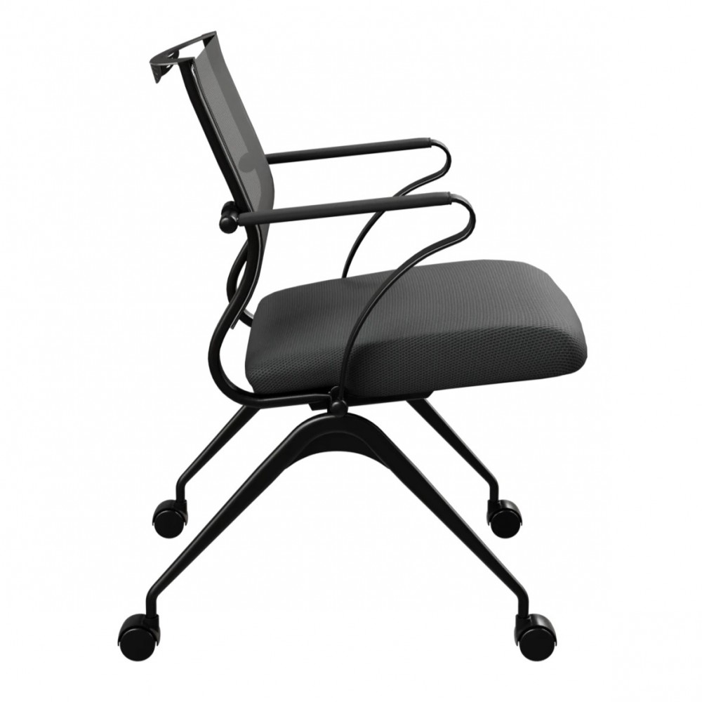 Ergonomische Vergaderstoel Met Metalen Frame En 4 Wielen