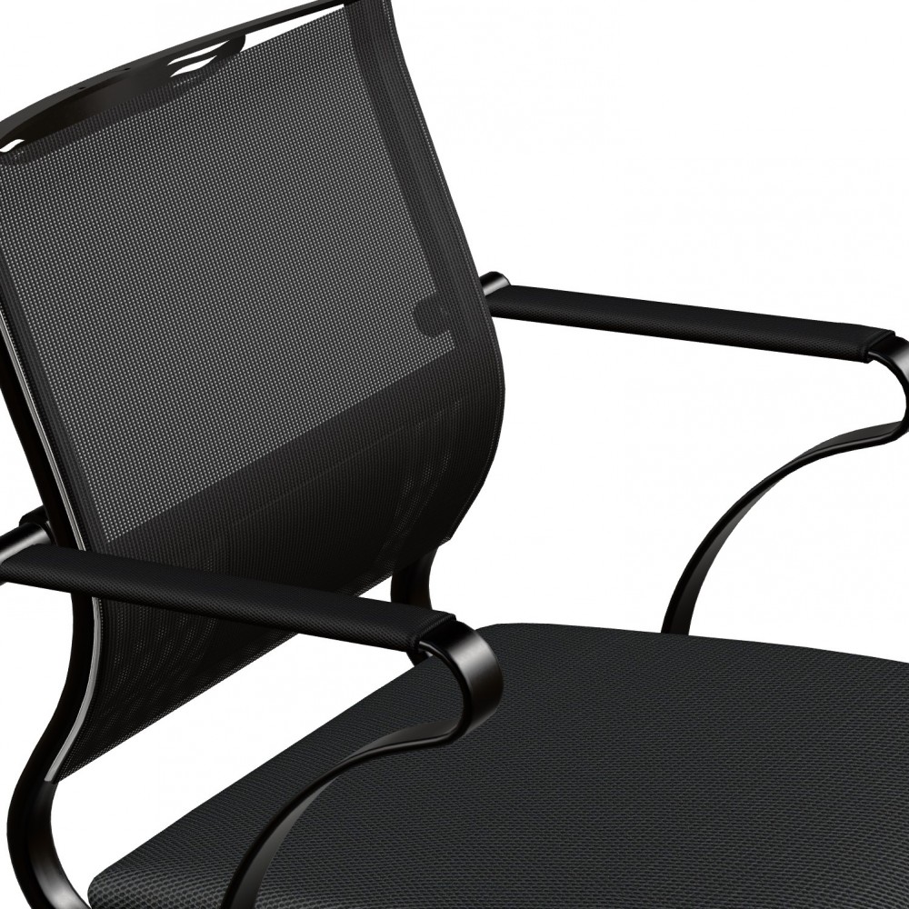 Ergonomische Vergaderstoel Met Metalen Frame En 4 Wielen