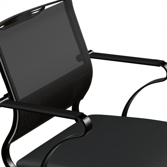 Ergonomische Vergaderstoel Met Metalen Frame En 4 Wielen