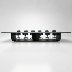 Grote Zwart Gelakte Vergadertafel Voor 20 Personen