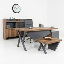 Istanbul Office Manager Table Elegant - Baroque Anthracite