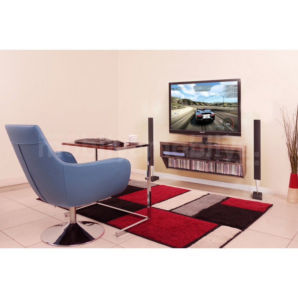 Bell Laptop Stand Walnut High Gloss