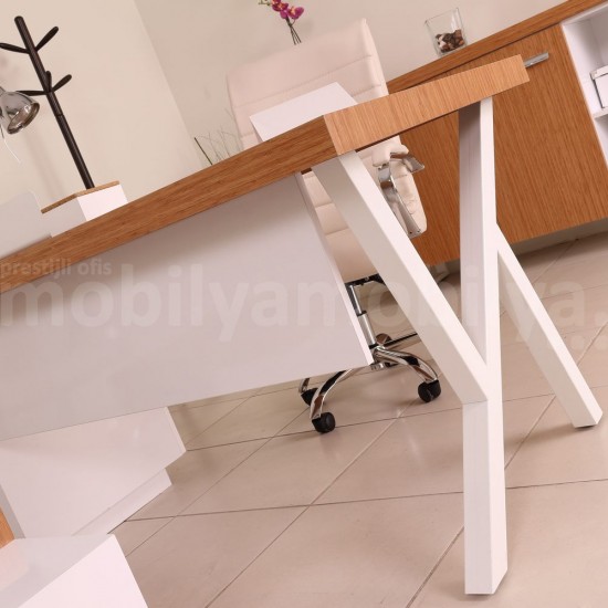 Captive Bamboo Chair Set White