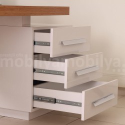Canberra Executive Office Chair Bamboo White Line Tk.